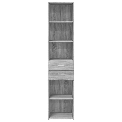 Highboard Grau Sonoma 40x42,5x185 cm Holzwerkstoff