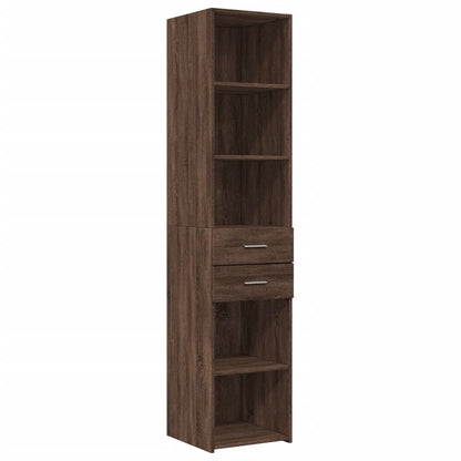 Highboard Braun Eichen-Optik 40x42,5x185 cm Holzwerkstoff