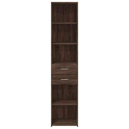 Highboard Braun Eichen-Optik 40x42,5x185 cm Holzwerkstoff