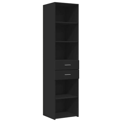 Highboard Schwarz 45x42,5x185 cm Holzwerkstoff