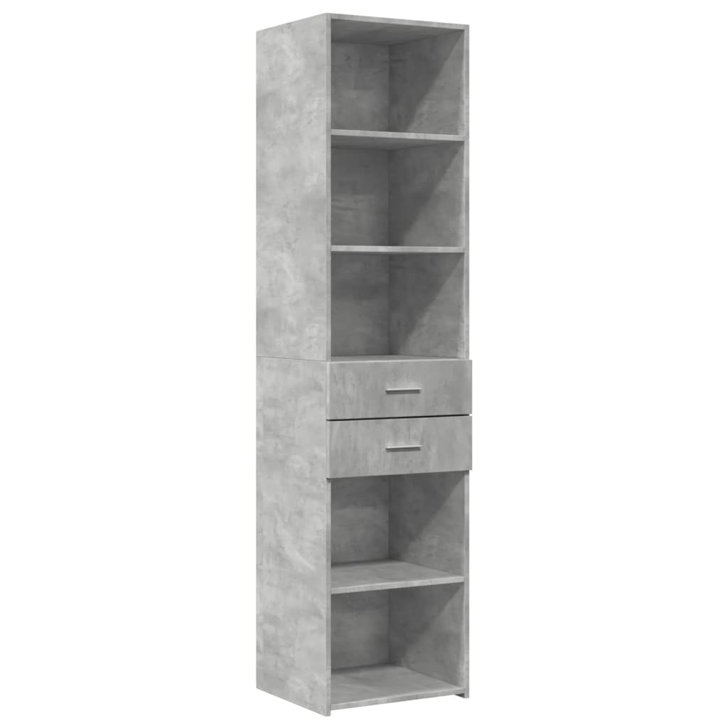 Highboard Betongrau 45x42,5x185 cm Holzwerkstoff