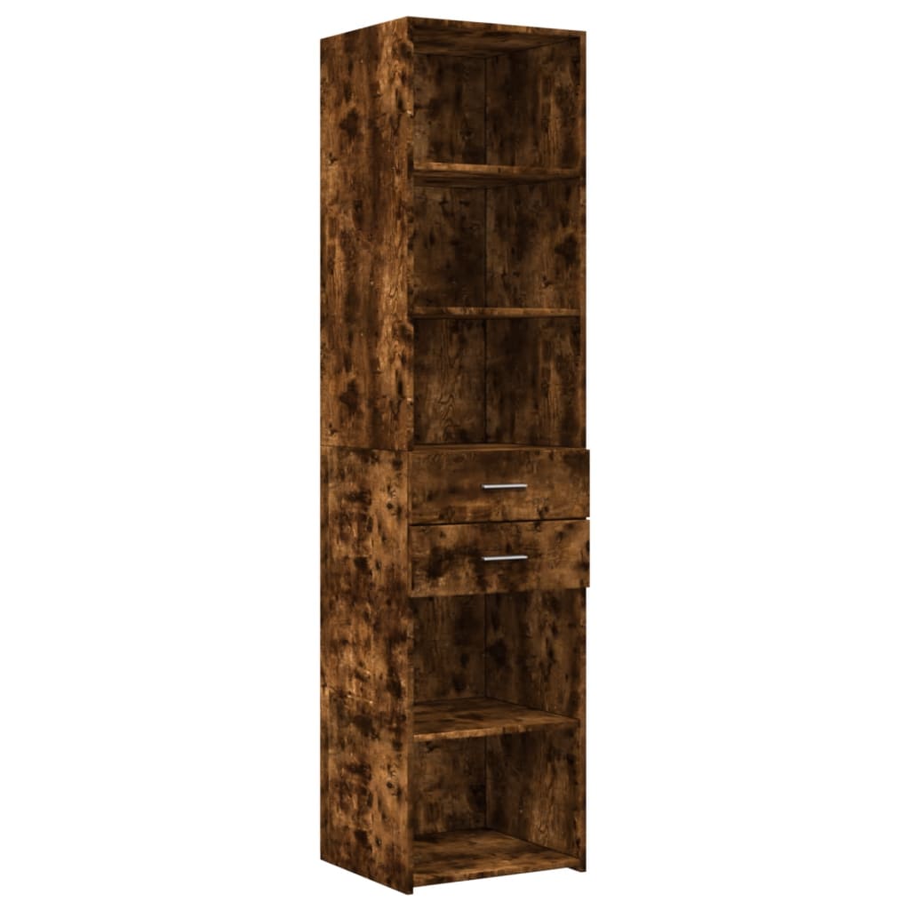 Highboard Räuchereiche 45x42,5x185 cm Holzwerkstoff