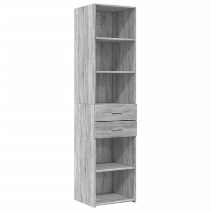 Highboard Grau Sonoma 45x42,5x185 cm Holzwerkstoff