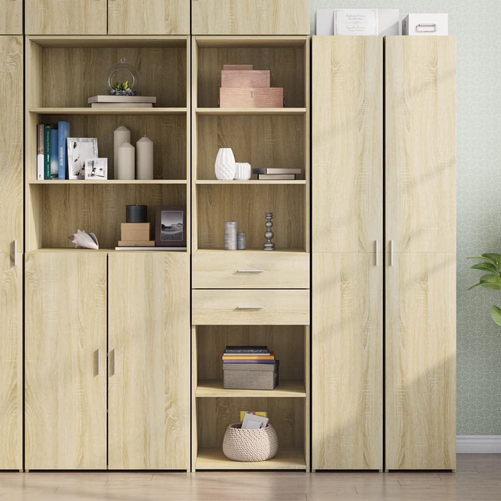 Highboard Sonoma-Eiche 50x42,5x185 cm Holzwerkstoff