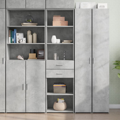 Highboard Betongrau 50x42,5x185 cm Holzwerkstoff