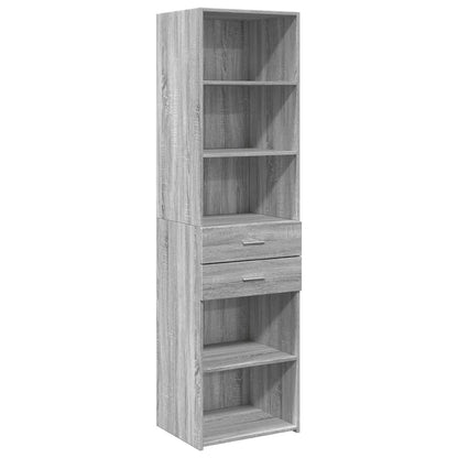 Highboard Grau Sonoma 50x42,5x185 cm Holzwerkstoff