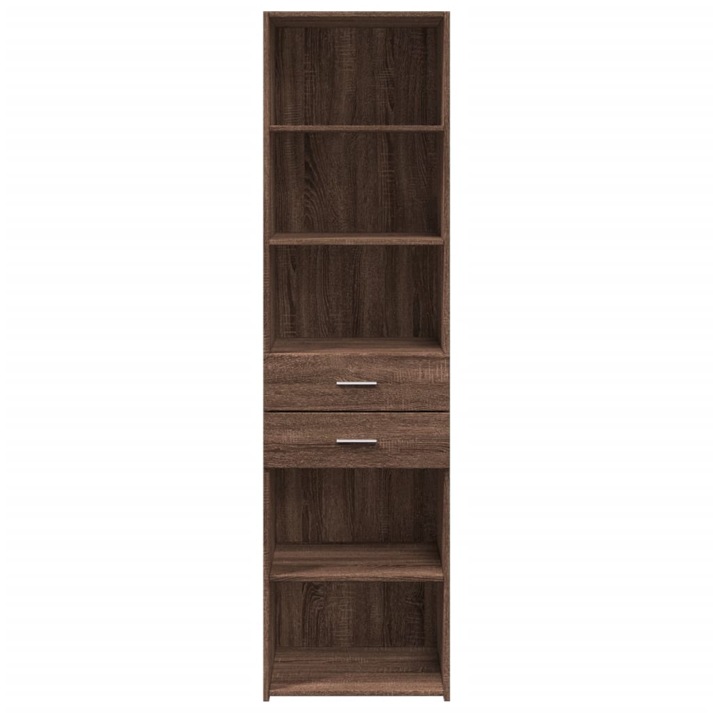 Highboard Braun Eichen-Optik 50x42,5x185 cm Holzwerkstoff