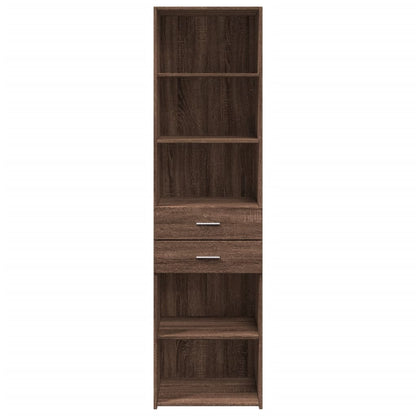 Highboard Braun Eichen-Optik 50x42,5x185 cm Holzwerkstoff