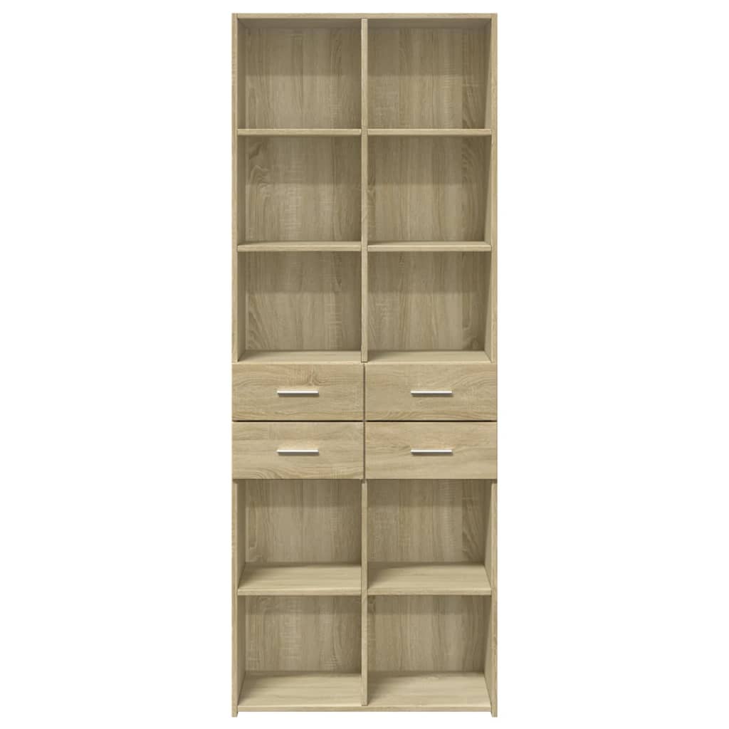 Highboard Sonoma-Eiche 70x42,5x185 cm Holzwerkstoff