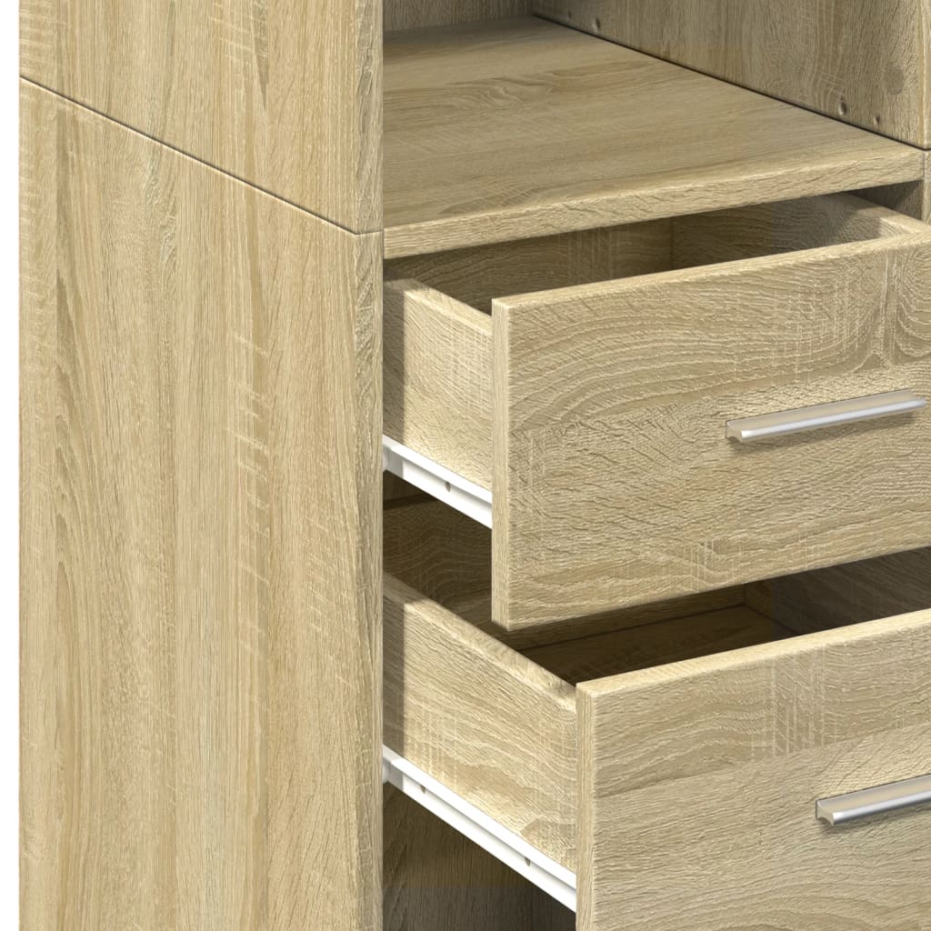 Highboard Sonoma-Eiche 70x42,5x185 cm Holzwerkstoff