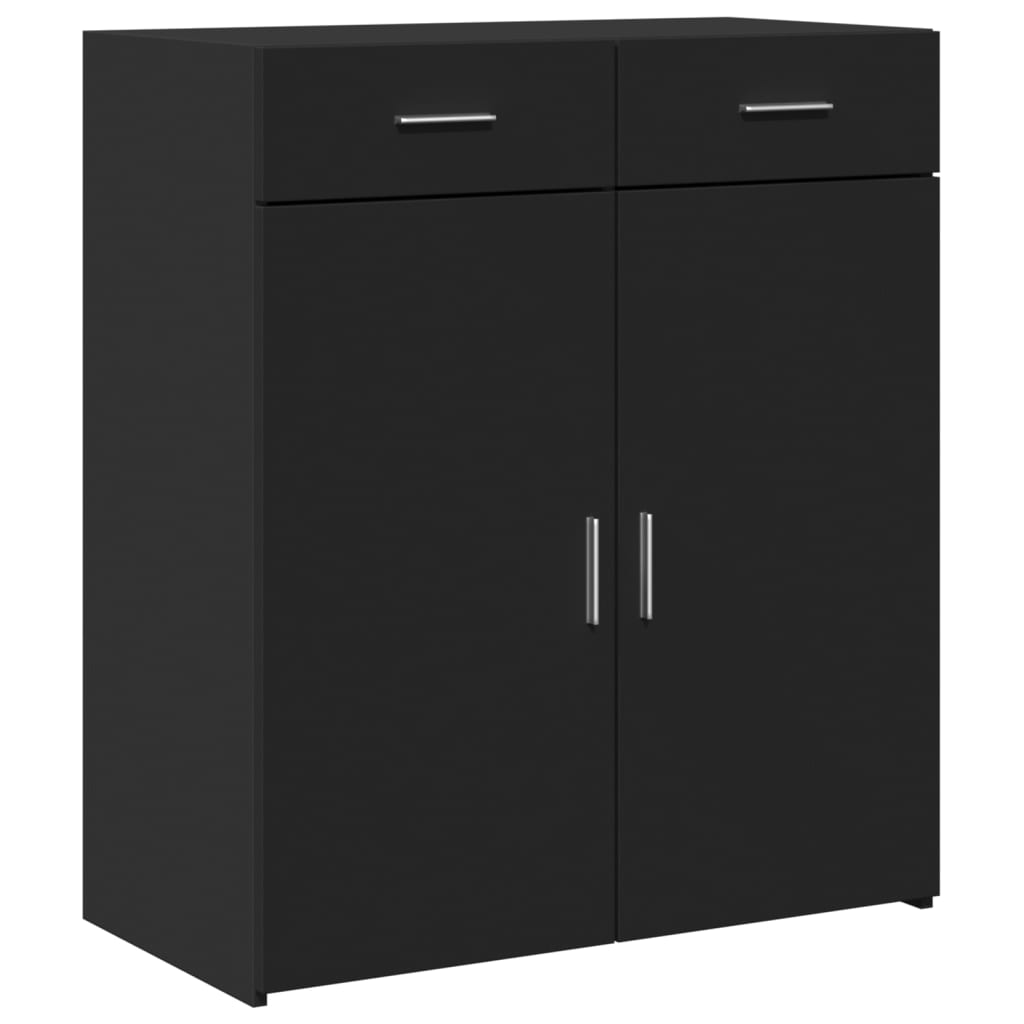 Sideboard Schwarz 80x42,5x93 cm Holzwerkstoff