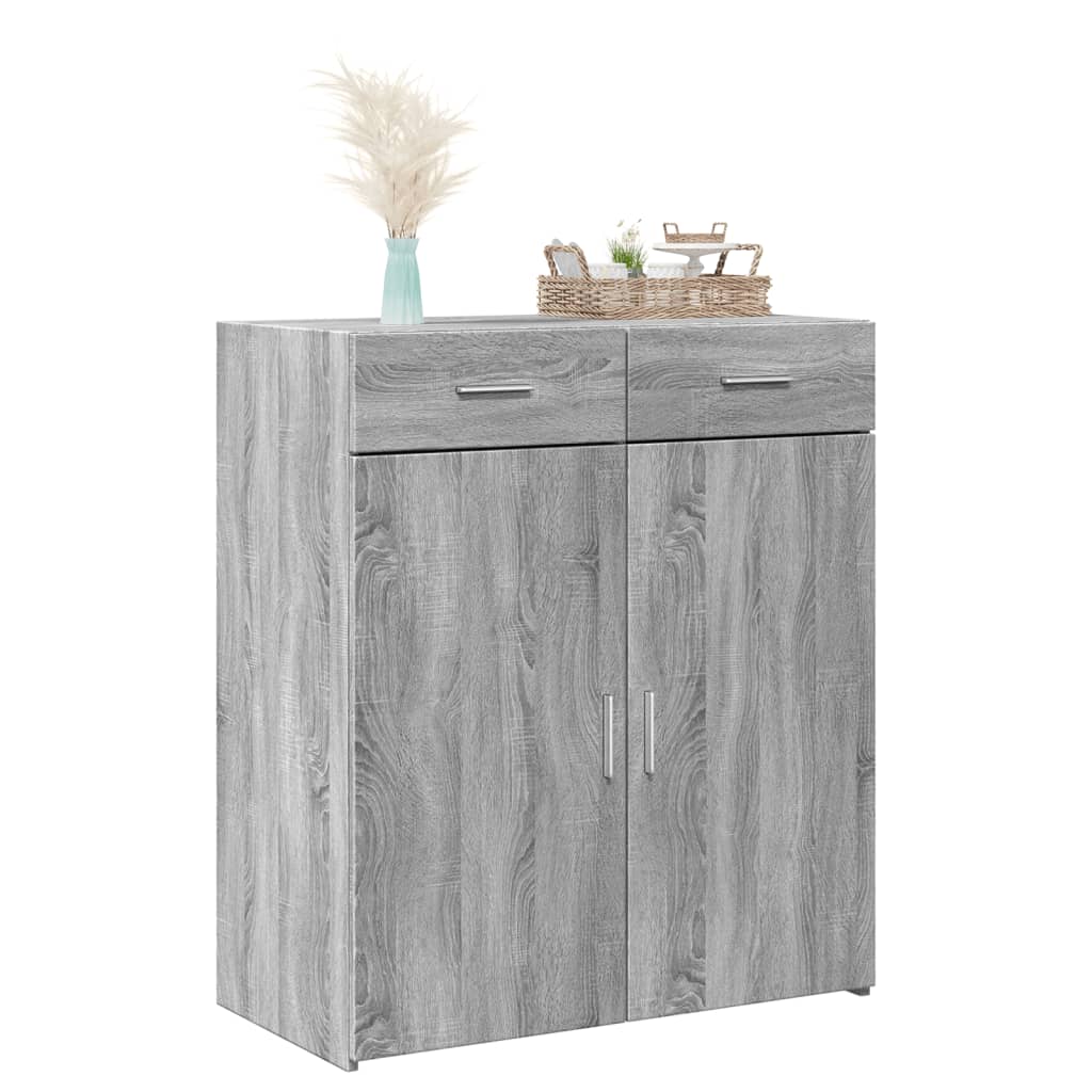 Sideboard Grau Sonoma 80x42,5x93 cm Holzwerkstoff