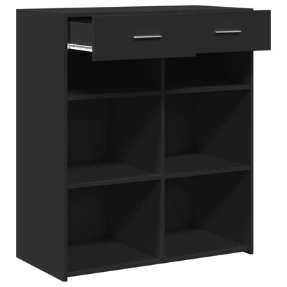 Sideboard Schwarz 80x42,5x93 cm Holzwerkstoff