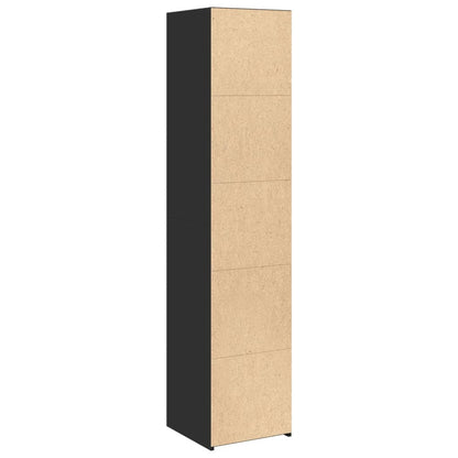 Highboard Schwarz 40x41x185 cm Holzwerkstoff