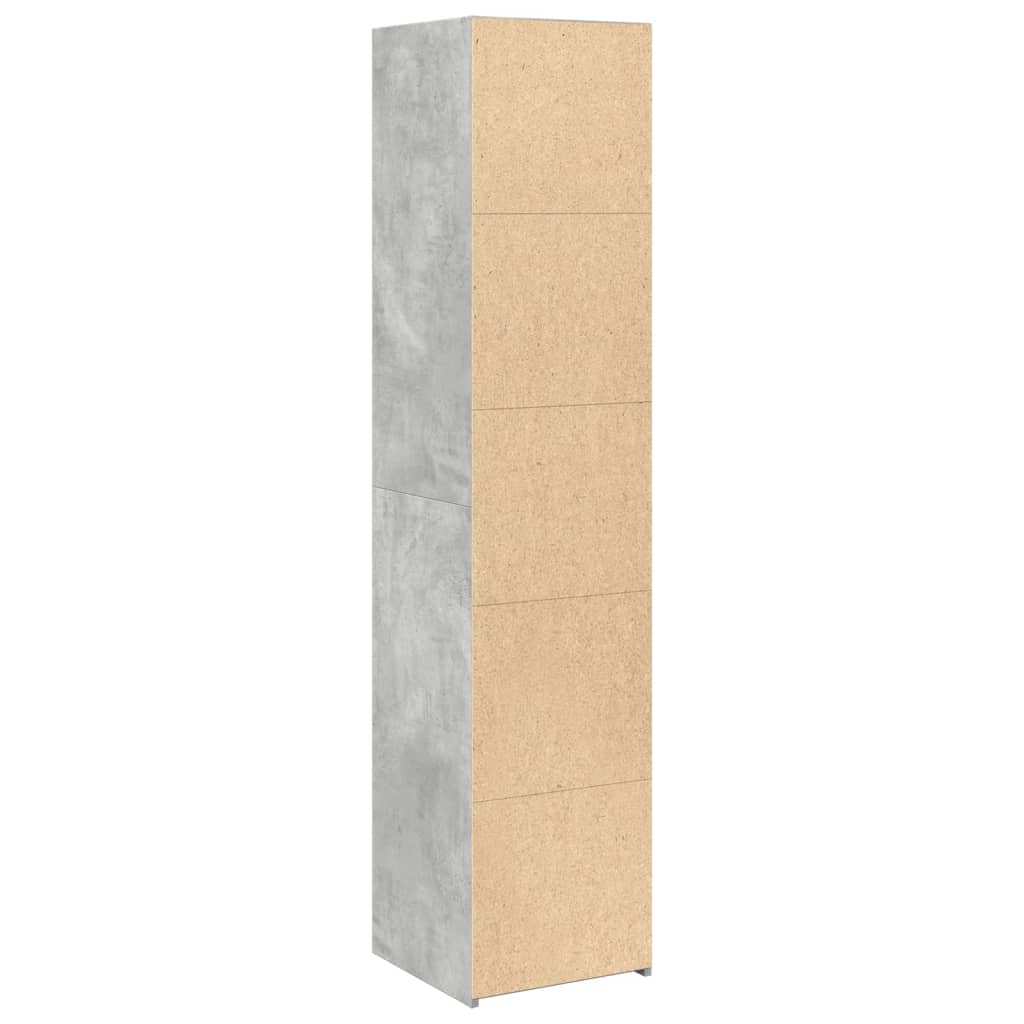 Highboard Betongrau 40x41x185 cm Holzwerkstoff