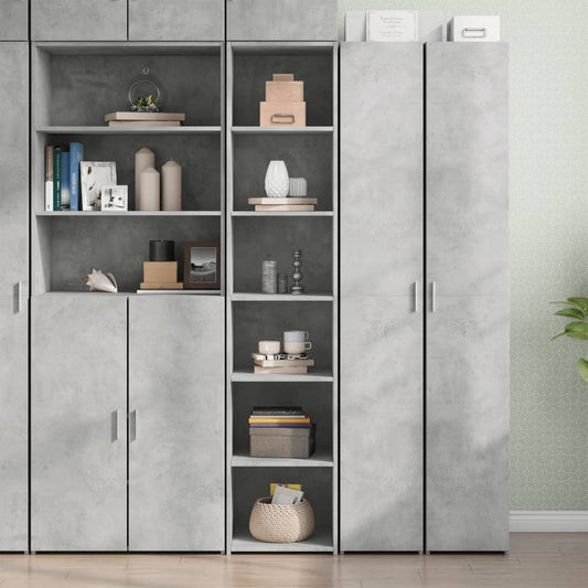 Highboard Betongrau 40x41x185 cm Holzwerkstoff