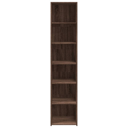 Highboard Braun Eichen-Optik 40x41x185 cm Holzwerkstoff