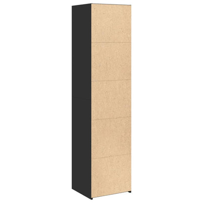 Highboard Schwarz 45x41x185 cm Holzwerkstoff