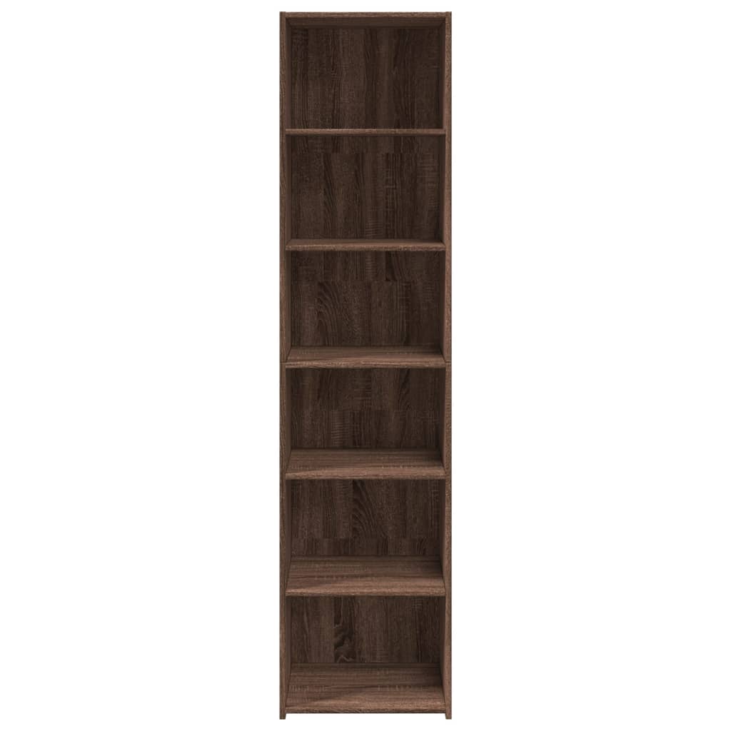 Highboard Braun Eichen-Optik 45x41x185 cm Holzwerkstoff