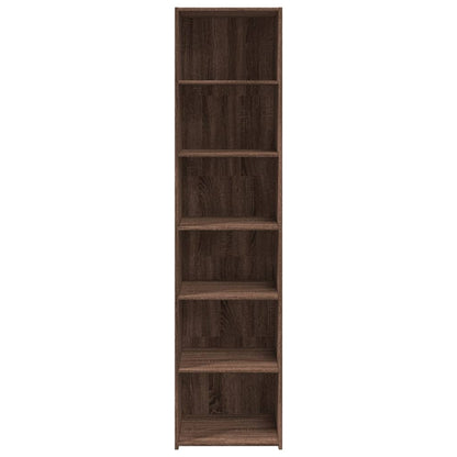 Highboard Braun Eichen-Optik 45x41x185 cm Holzwerkstoff