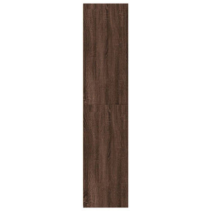 Highboard Braun Eichen-Optik 45x41x185 cm Holzwerkstoff