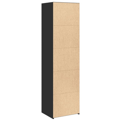 Highboard Schwarz 50x41x185 cm Holzwerkstoff