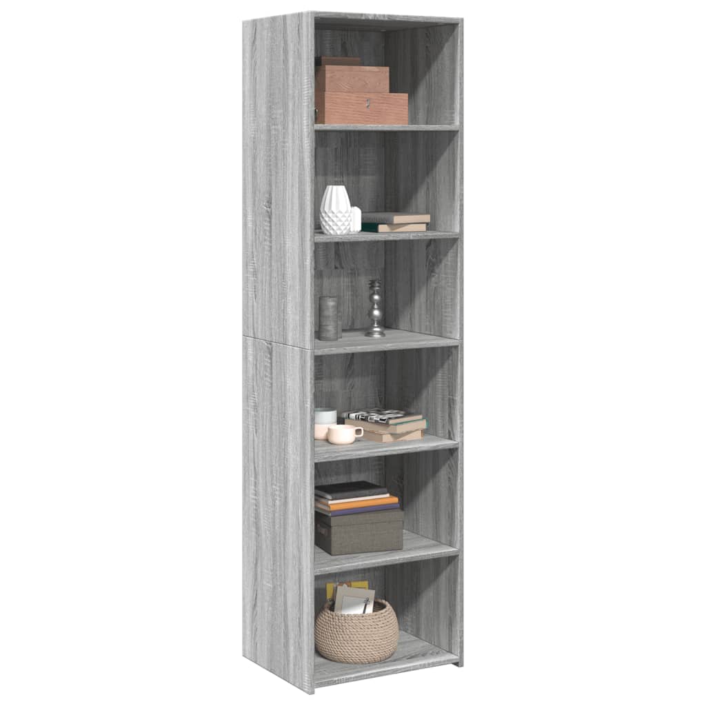 Highboard Grau Sonoma-Eiche 50x41x185 cm Holzwerkstoff