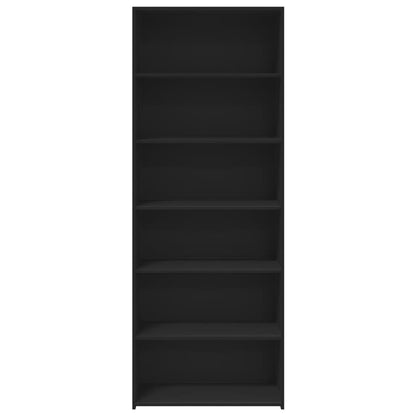 Highboard Schwarz 70x41x185 cm Holzwerkstoff