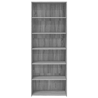 Highboard Grau Sonoma 70x41x185 cm Holzwerkstoff