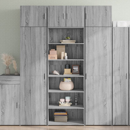 Highboard Grau Sonoma 70x41x185 cm Holzwerkstoff