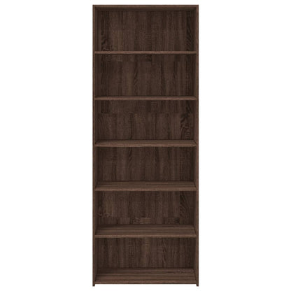 Highboard Braun Eichen-Optik 70x41x185 cm Holzwerkstoff