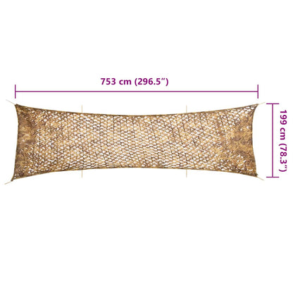 Tarnnetz mit Aufbewahrungstasche 753x199 cm Sandfarbe