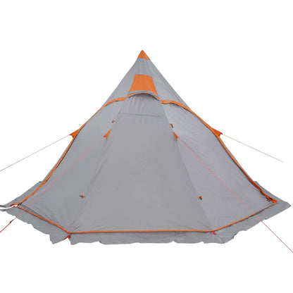 Tipi-Campingzelt 5 Personen Grau Wasserdicht