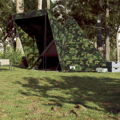 Tipi-Familienzelt 6 Personen Tarnmuster Wasserdicht