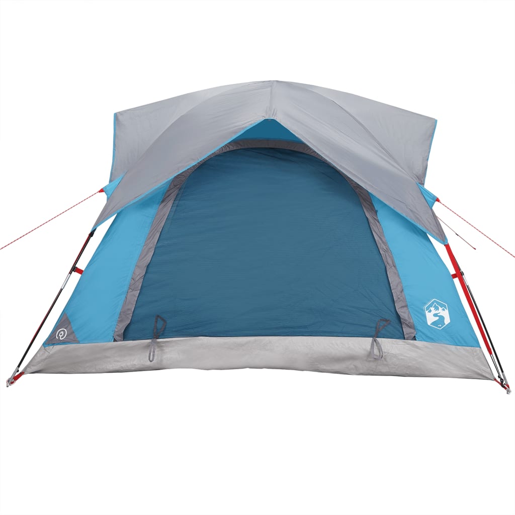 Campingzelt 4 Personen Blau Wasserdicht