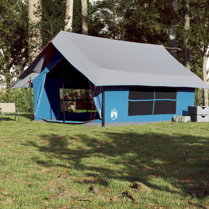 Campingzelt 5 Personen Blau Wasserdicht