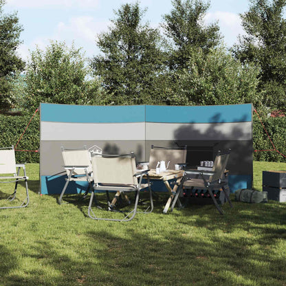 Paravento da campeggio blu 340x130 cm impermeabile