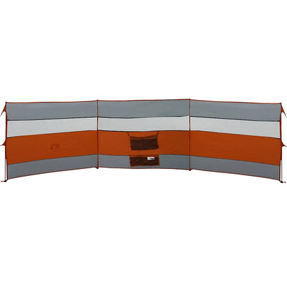 Camping-Windschutz Grau und Orange 508x130 cm Wasserdicht