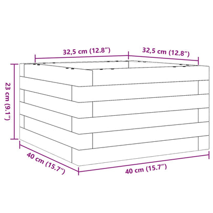 Pflanzkübel 40x40x23 cm Massivholz Douglasie