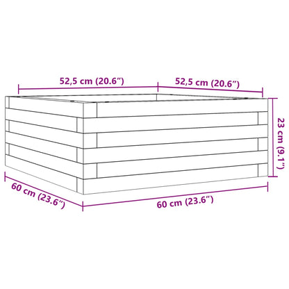 Pflanzkübel 60x60x23 cm Massivholz Douglasie