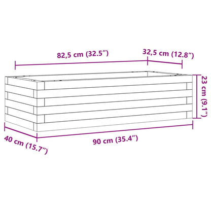 Pflanzkübel 90x40x23 cm Massivholz Douglasie