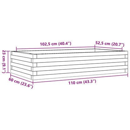 Pflanzkübel 110x60x23 cm Massivholz Douglasie