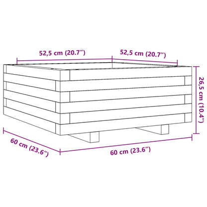 Pflanzkübel 60x60x26,5 cm Massivholz Douglasie