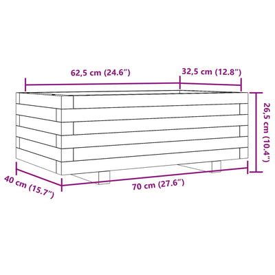 Pflanzkübel 70x40x26,5 cm Massivholz Douglasie