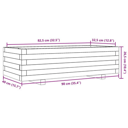 Pflanzkübel 90x40x26,5 cm Massivholz Douglasie