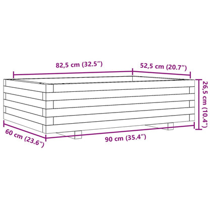 Pflanzkübel 90x60x26,5 cm Massivholz Douglasie