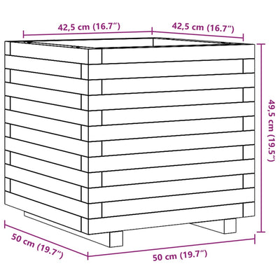 Pflanzkübel 50x50x49,5 cm Massivholz Douglasie