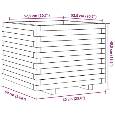 Pflanzkübel 60x60x49,5 cm Massivholz Douglasie