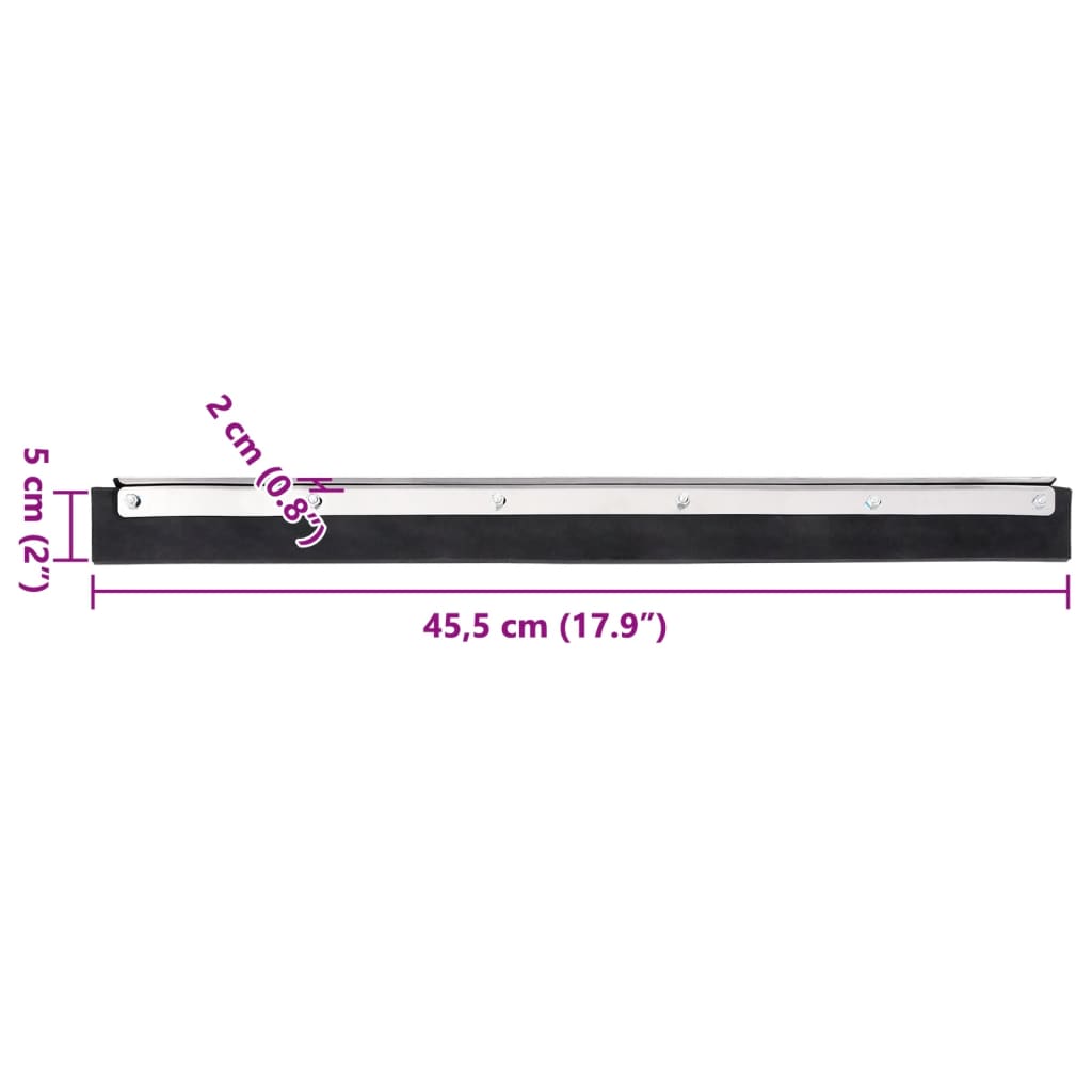 Bodenabzieher 5 Stk. 45,5x2x5 cm Stahl und Gummi