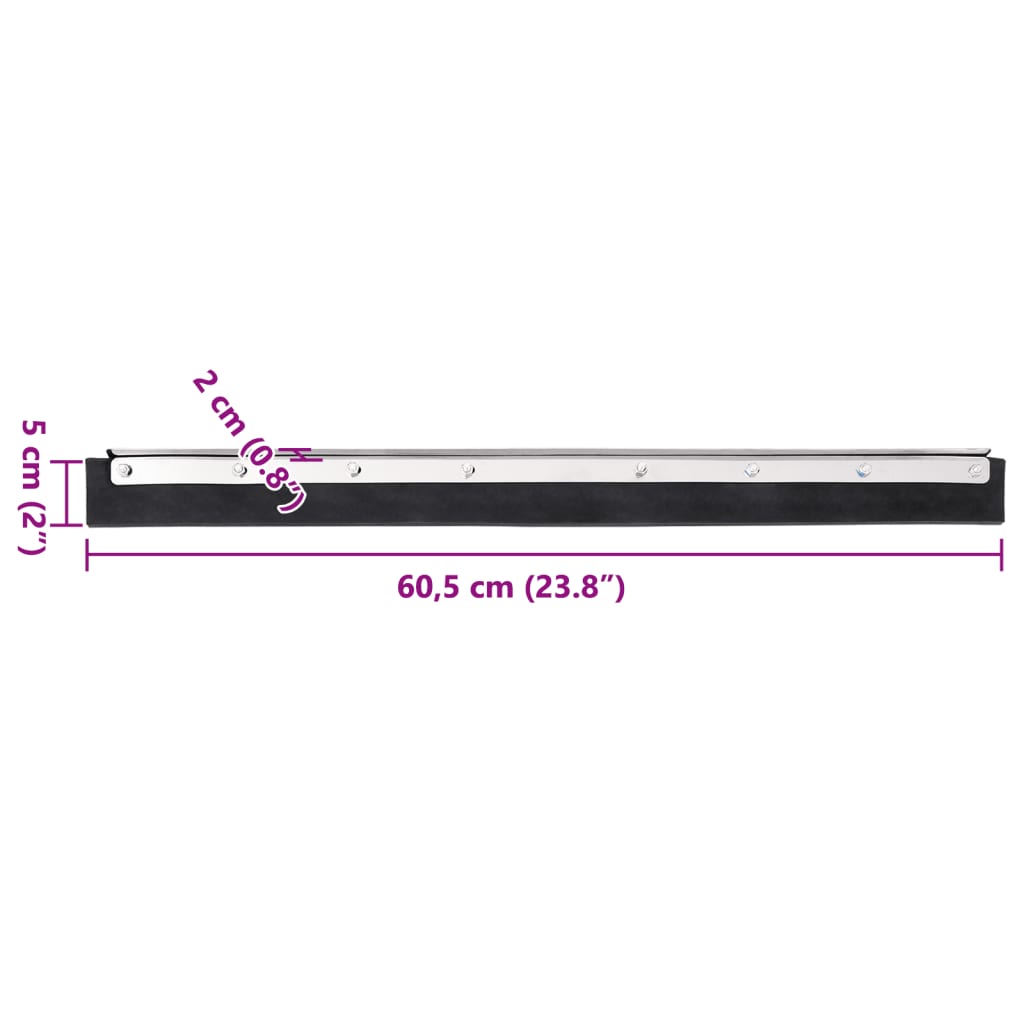 Bodenabzieher 5 Stk. 60,5x2x5 cm Stahl und Gummi